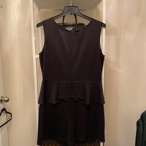 Fashion To Figure Peplum Romper Black Size 2X